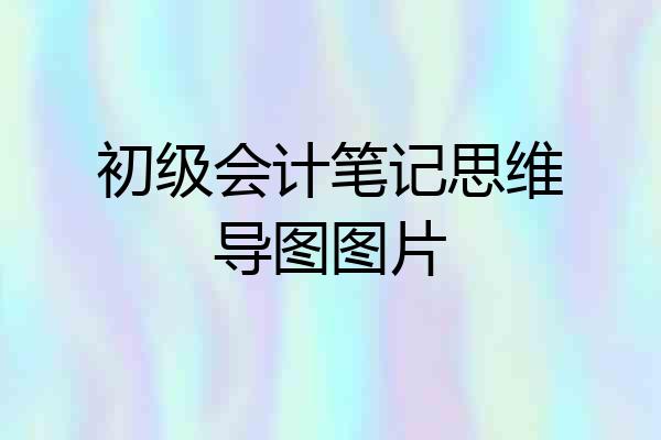初级会计笔记思维导图图片