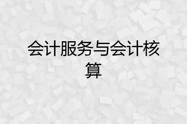 会计服务与会计核算