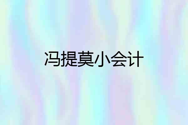 冯提莫小会计