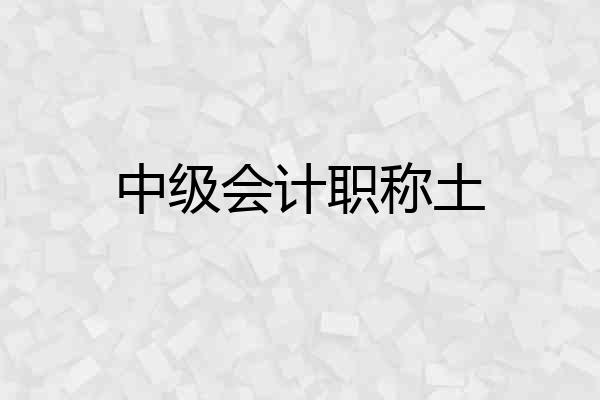 中级会计职称土