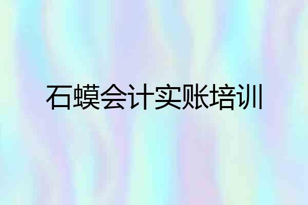 石蟆会计实账培训