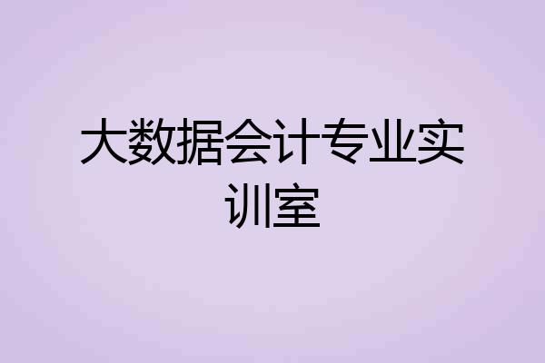 大数据会计专业实训室