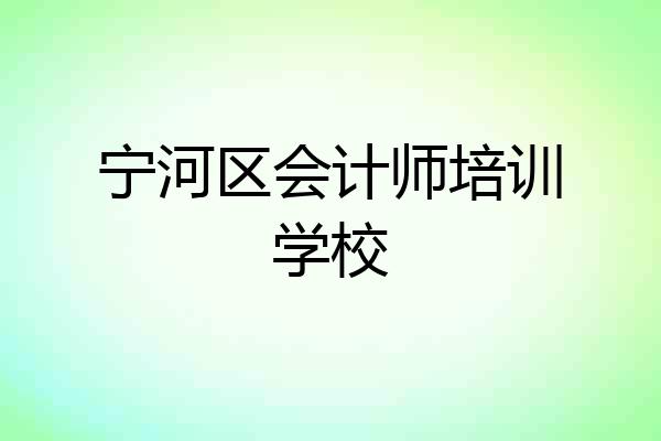 宁河区会计师培训学校