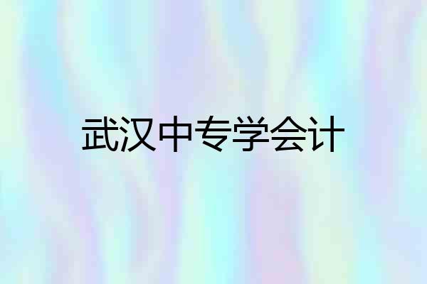 武汉中专学会计