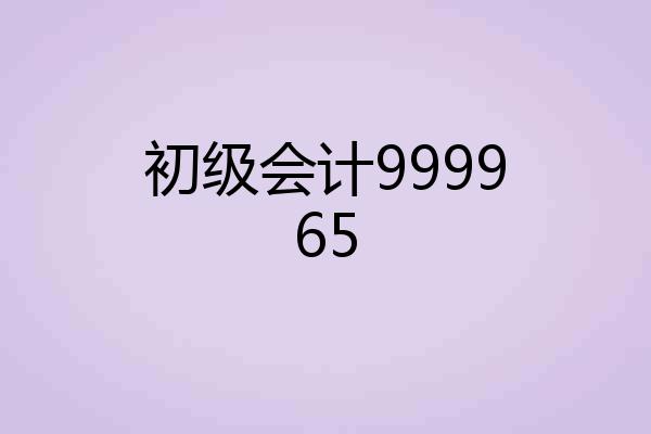 初级会计999965