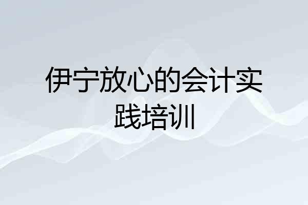伊宁放心的会计实践培训