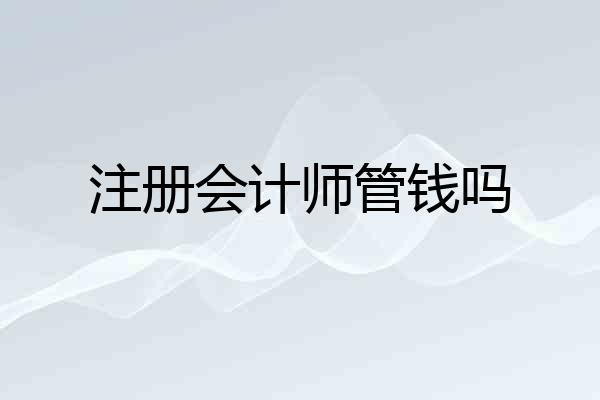 注册会计师管钱吗