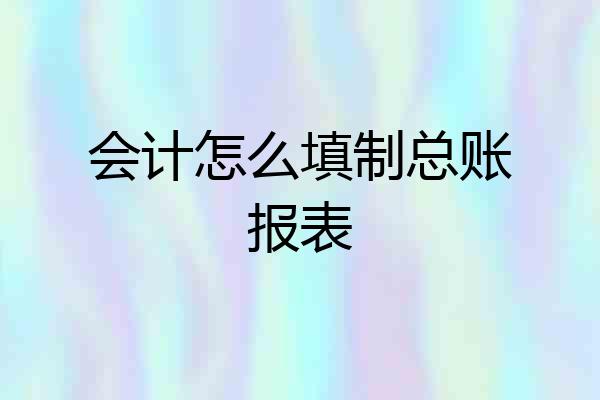 会计怎么填制总账报表
