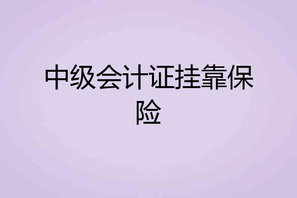 中级会计证挂靠保险