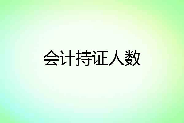 会计持证人数