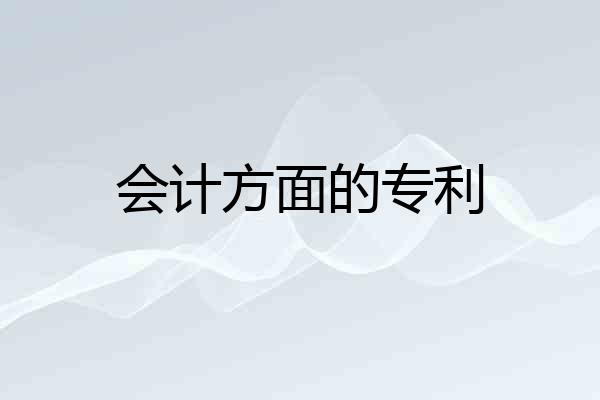 会计方面的专利