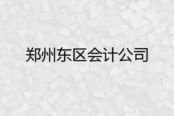 郑州东区会计公司