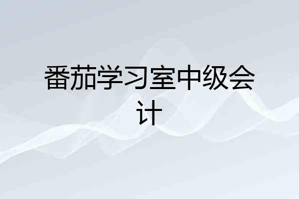 番茄学习室中级会计