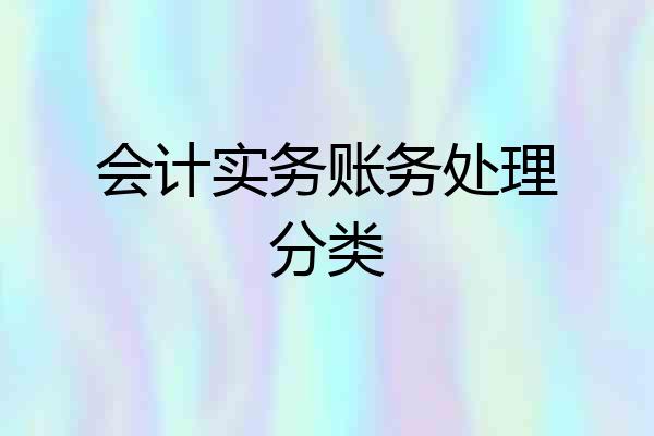会计实务账务处理分类
