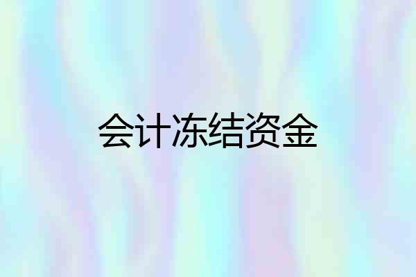 会计冻结资金