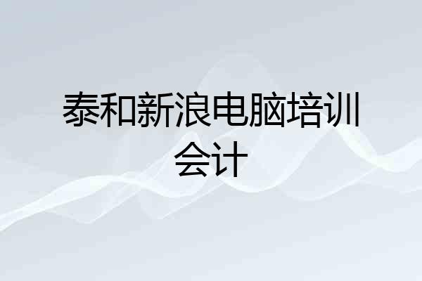 泰和新浪电脑培训会计