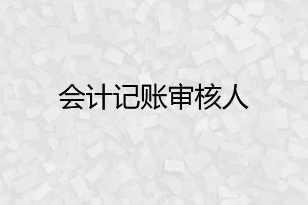 会计记账审核人