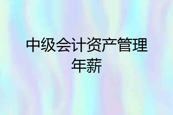 中级会计资产管理年薪