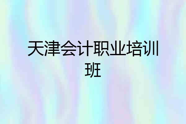 天津会计职业培训班