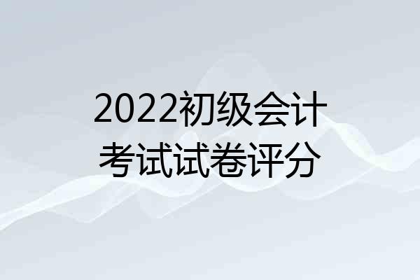 2022初级会计考试试卷评分