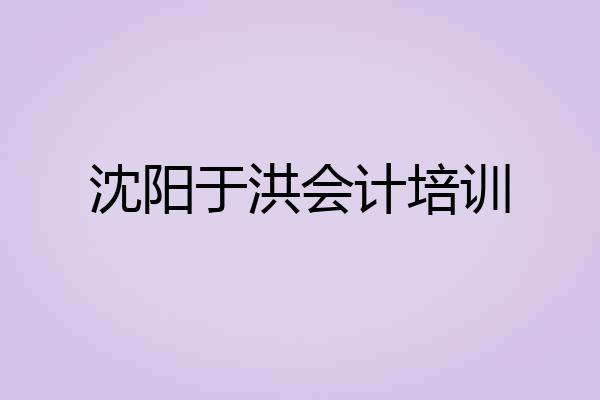 沈阳于洪会计培训