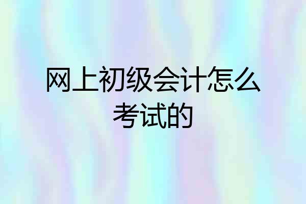 网上初级会计怎么考试的
