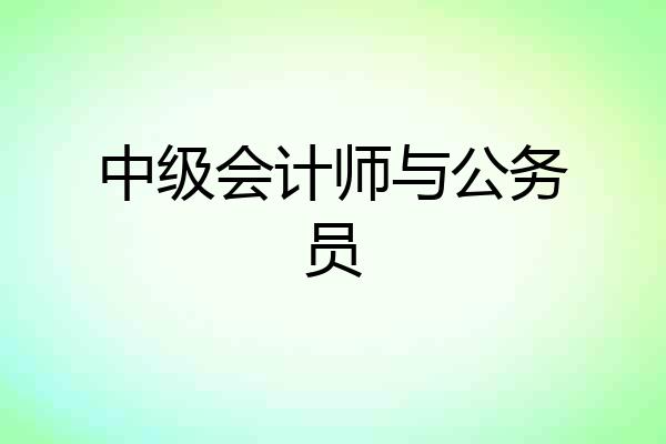 中级会计师与公务员