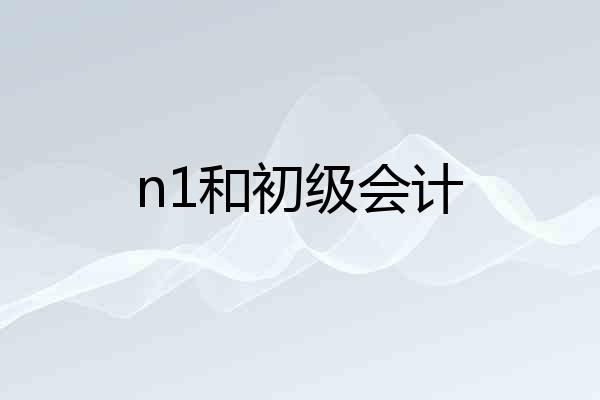 n1和初级会计