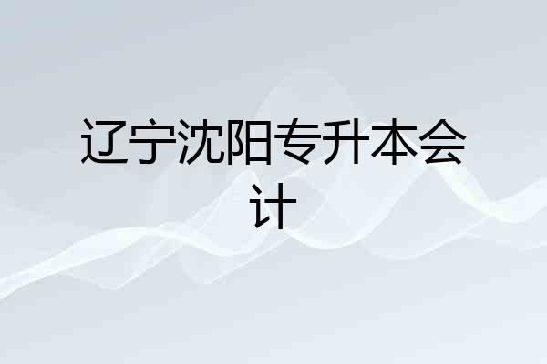 辽宁沈阳专升本会计