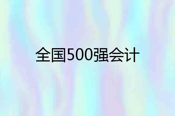 全国500强会计