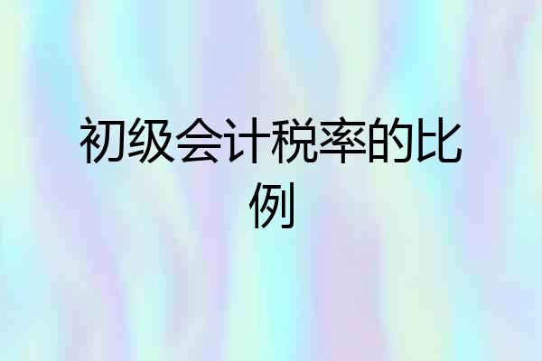 初级会计税率的比例
