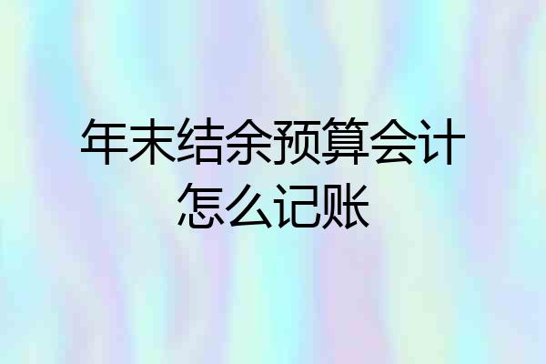 年末结余预算会计怎么记账