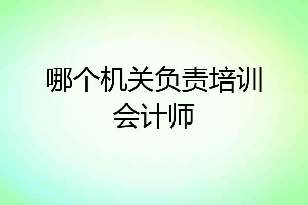 哪个机关负责培训会计师