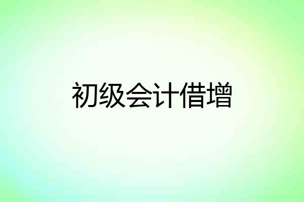 初级会计借增