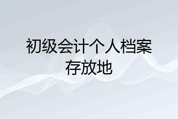 初级会计个人档案存放地