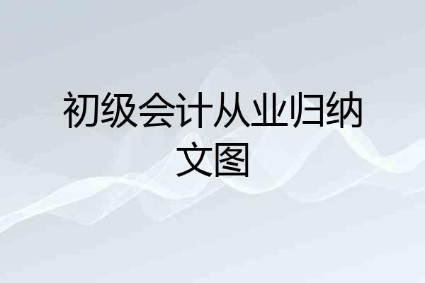初级会计从业归纳文图