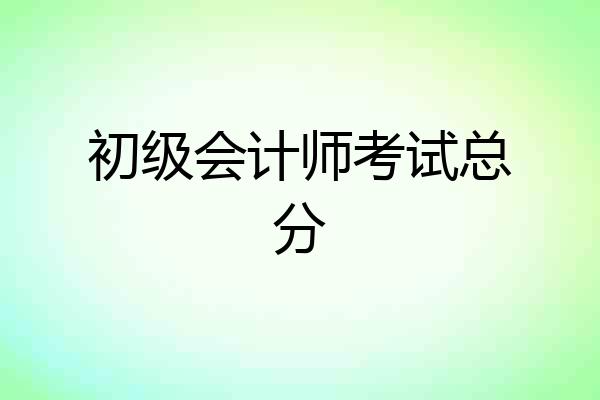 初级会计师考试总分