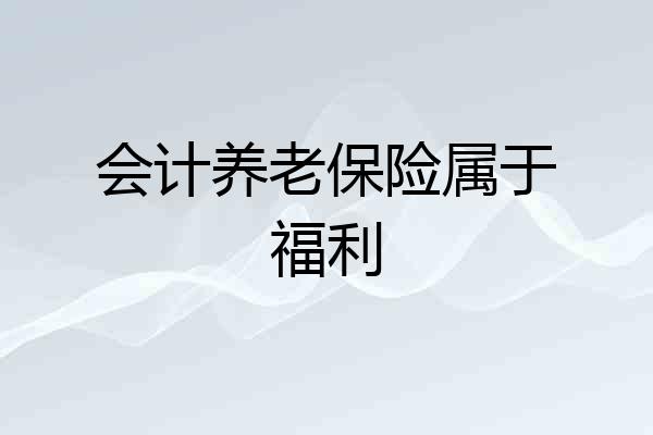 会计养老保险属于福利