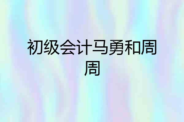 初级会计马勇和周周
