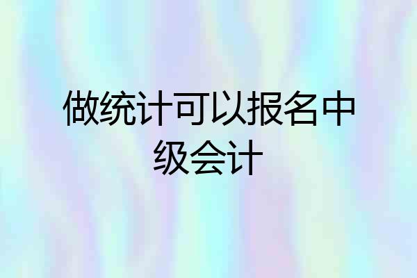 做统计可以报名中级会计