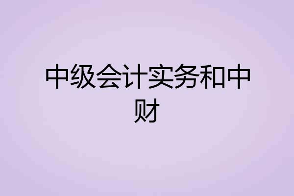 中级会计实务和中财