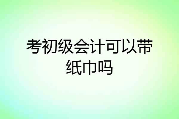 考初级会计可以带纸巾吗