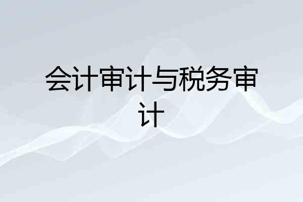 会计审计与税务审计