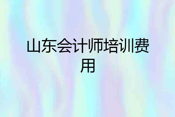 山东会计师培训费用