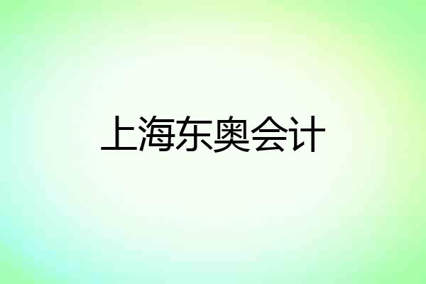 上海东奥会计