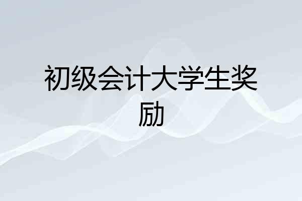 初级会计大学生奖励