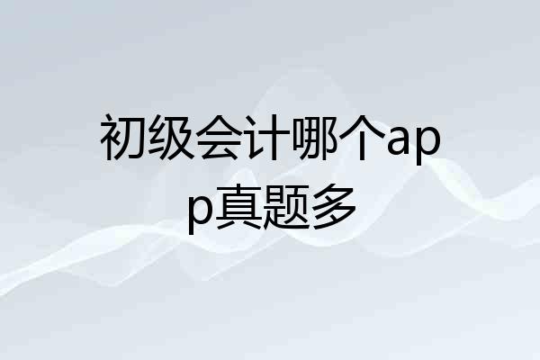 初级会计哪个app真题多