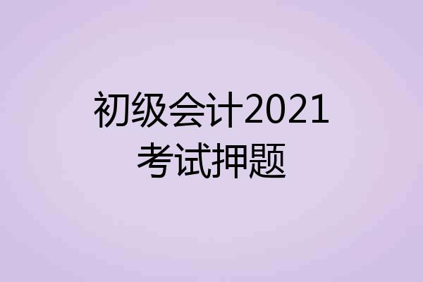 初级会计2021考试押题