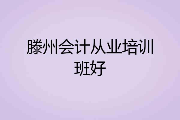 滕州会计从业培训班好