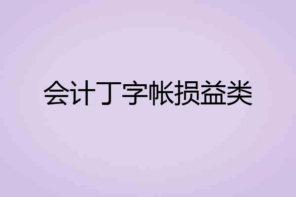 会计丁字帐损益类